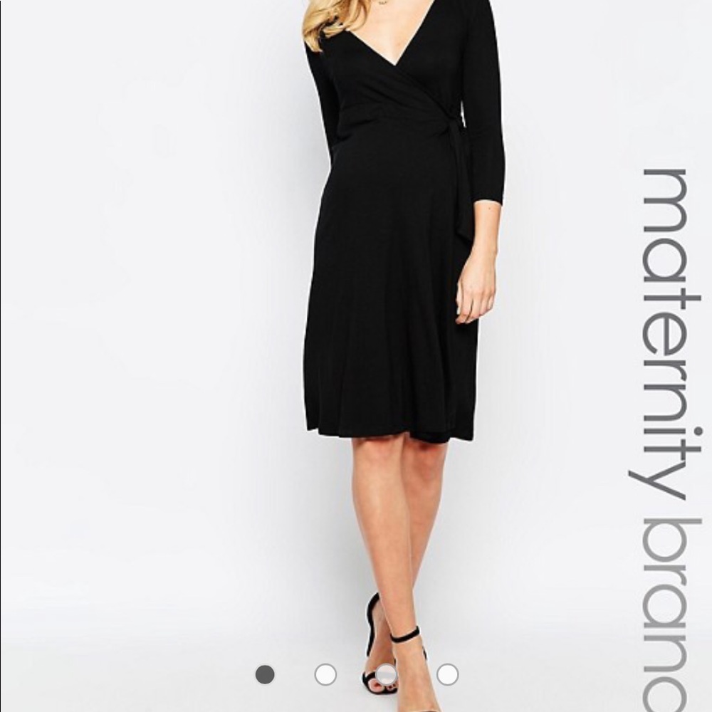 Isabella Oliver Size 5 USA 12/14 Black Wrap Dress